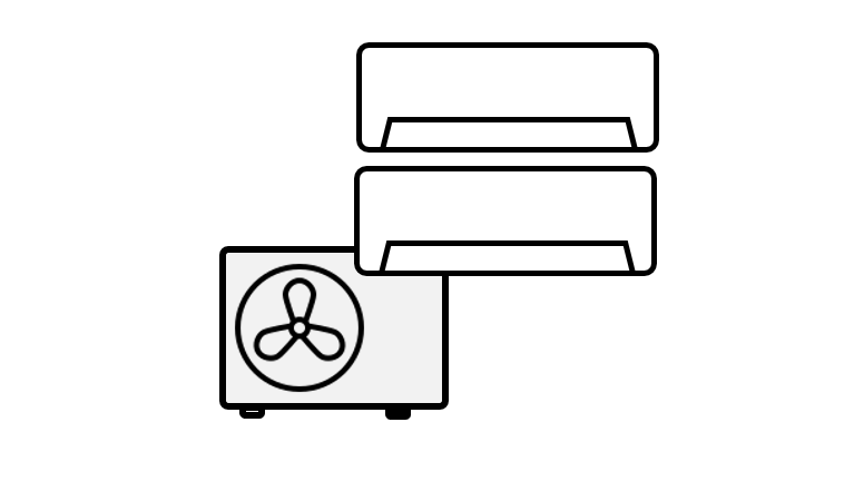aer conditionat dublu split 2 unitati